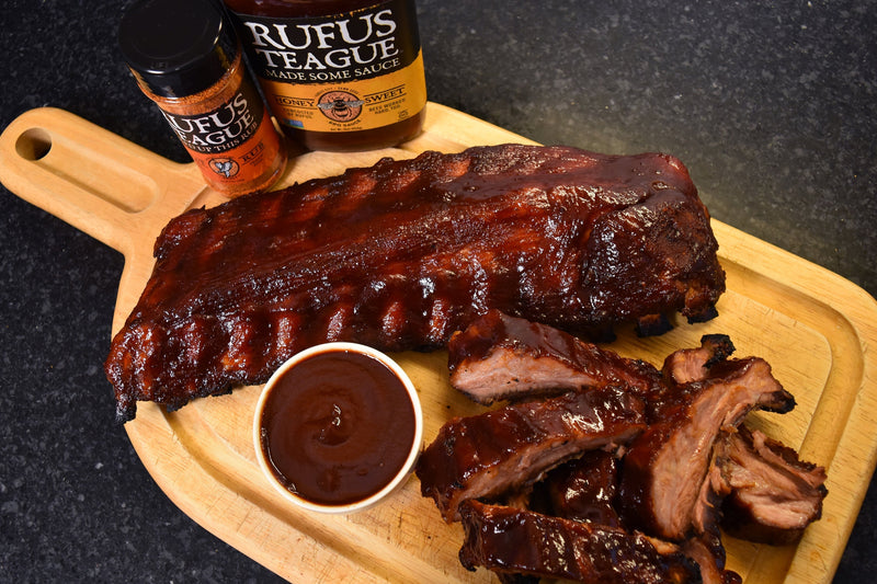 glazed ribs. Yummy.