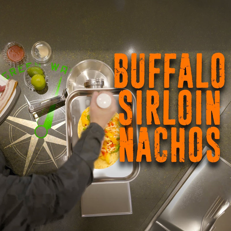 sprinkling cheese on buffalo