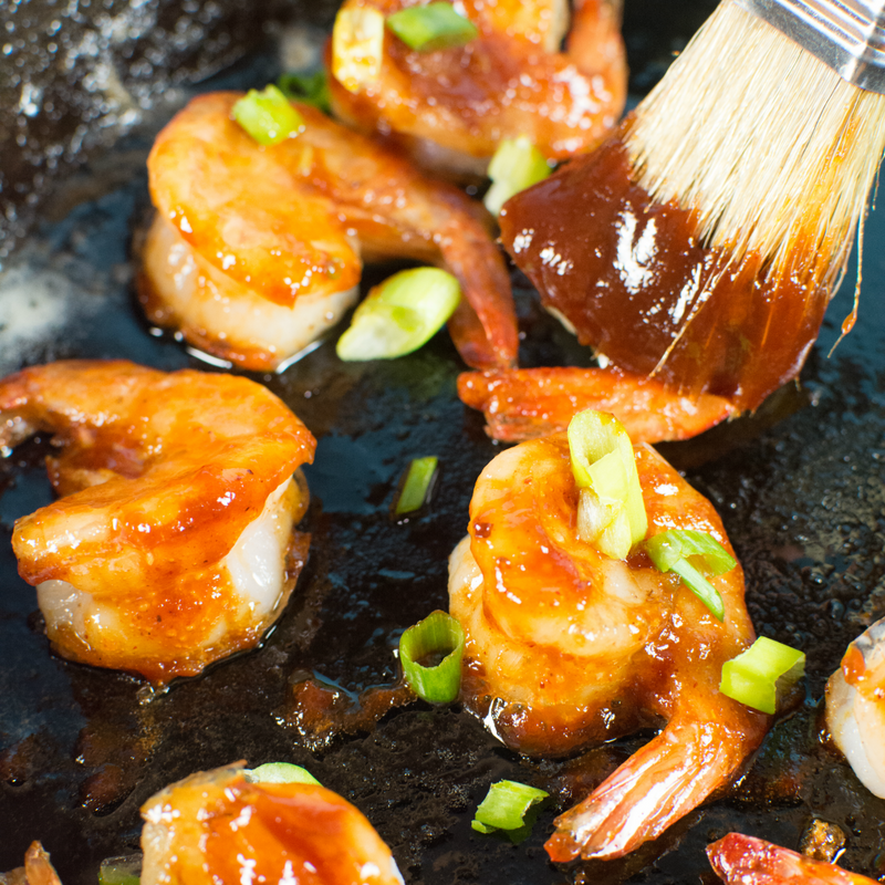 slathered on bbq shrimp