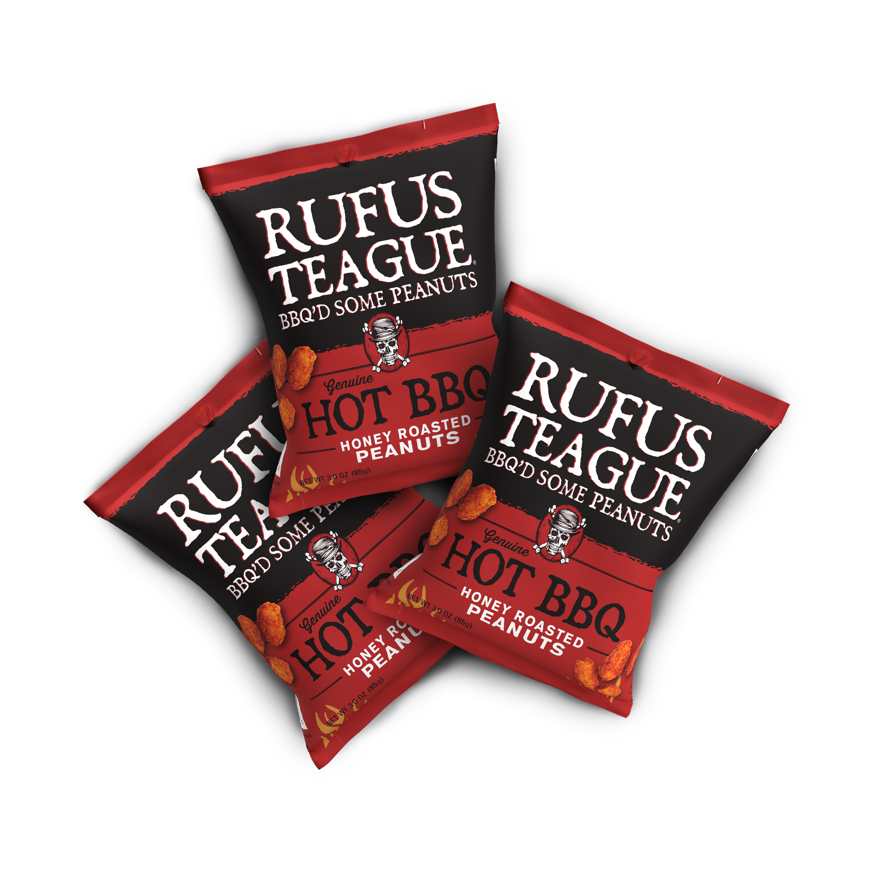 HOT BBQ PEANUTS - 3oz Pouches