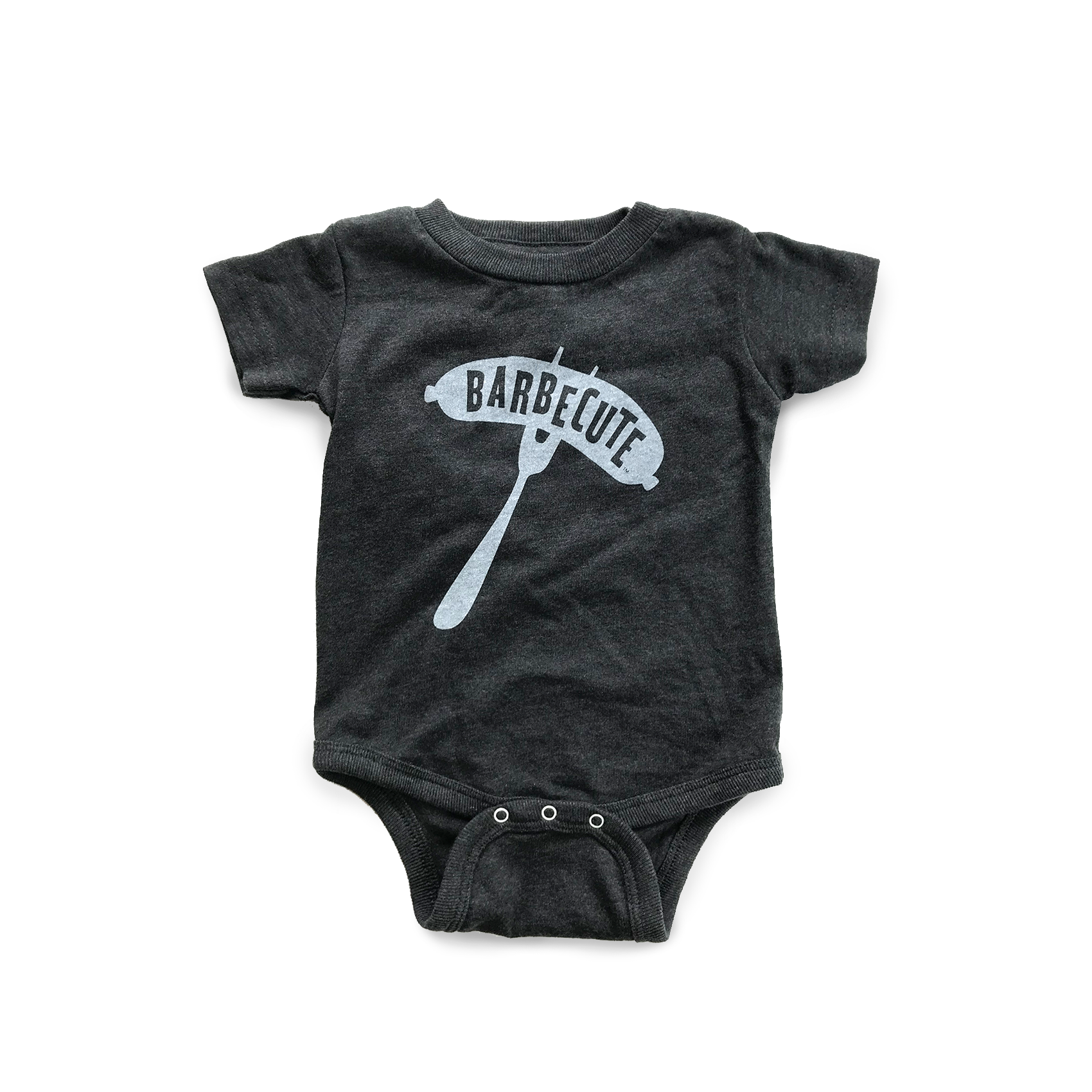 BARBECUTE ONESIE - CHARCOAL - Size 6mo